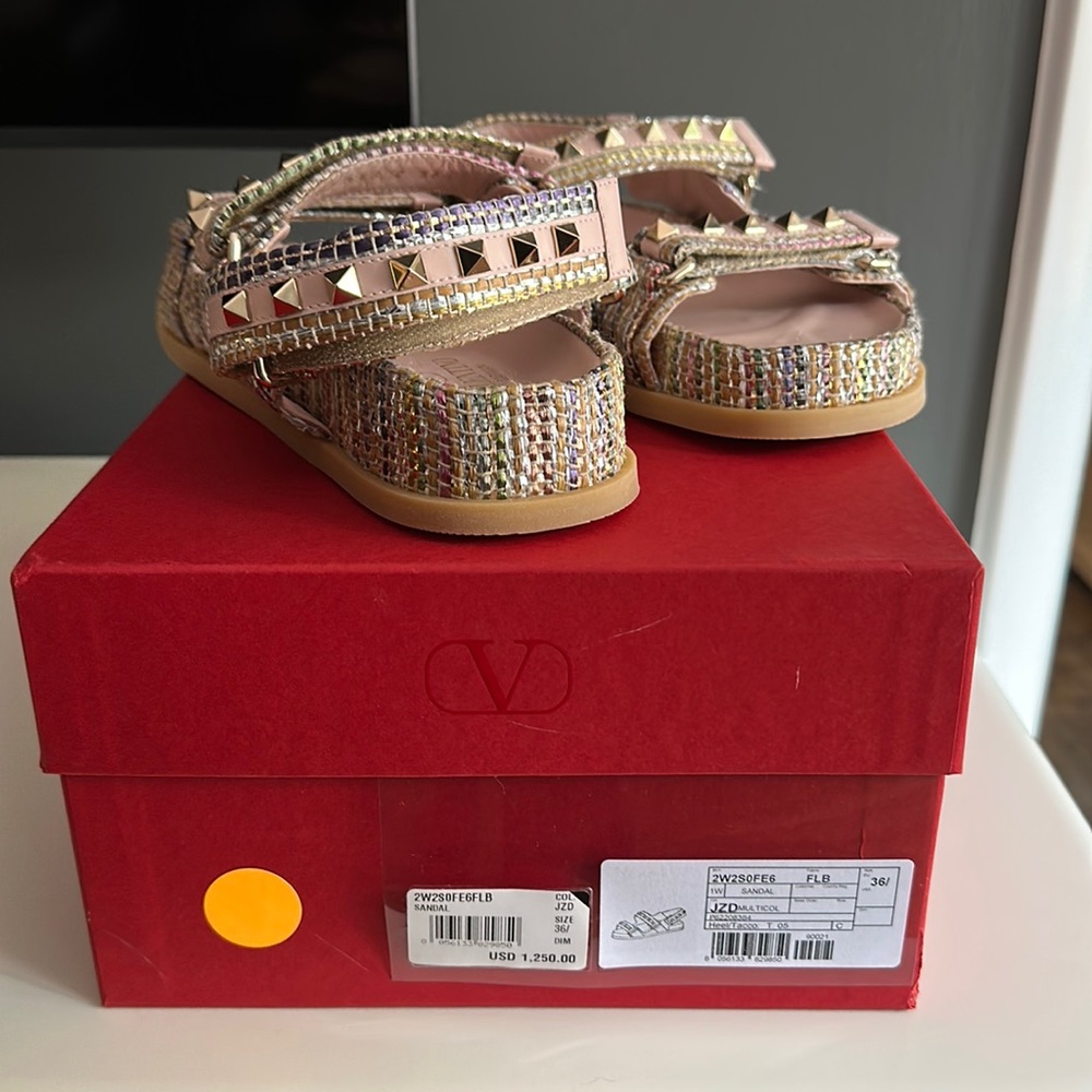 BRAND NEW, never worn Valentino sandals, size 6 1/2!